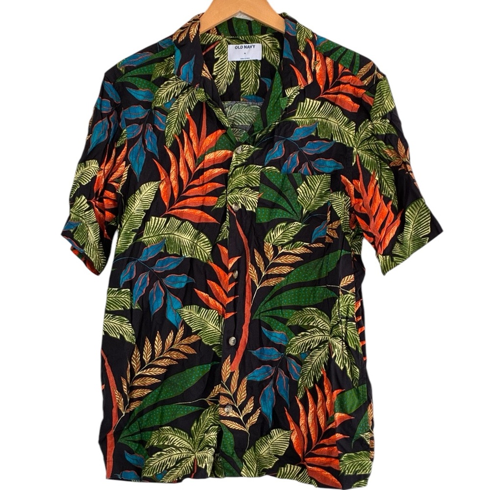 Old Navy | Short sleeve button front casual lightweight Hawaiian shirt